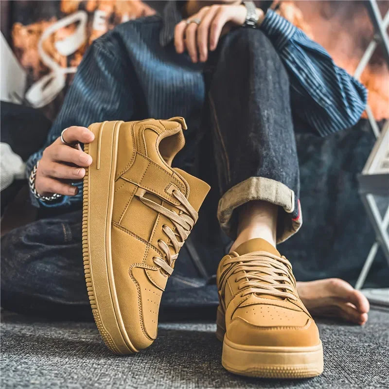 Tênis Sneaker Casual Aero Mode caramelo 