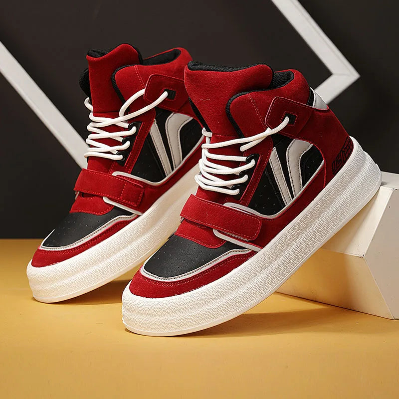 Tênis Sneaker Stride Cano Alto vermelho