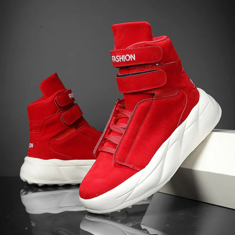 Tênis Sneaker Ultra High Fashion Cano Alto vermelho