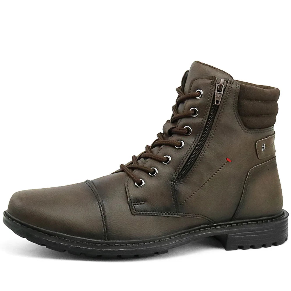 Bota Masculina Casual Adventure Com Zíper Lateral