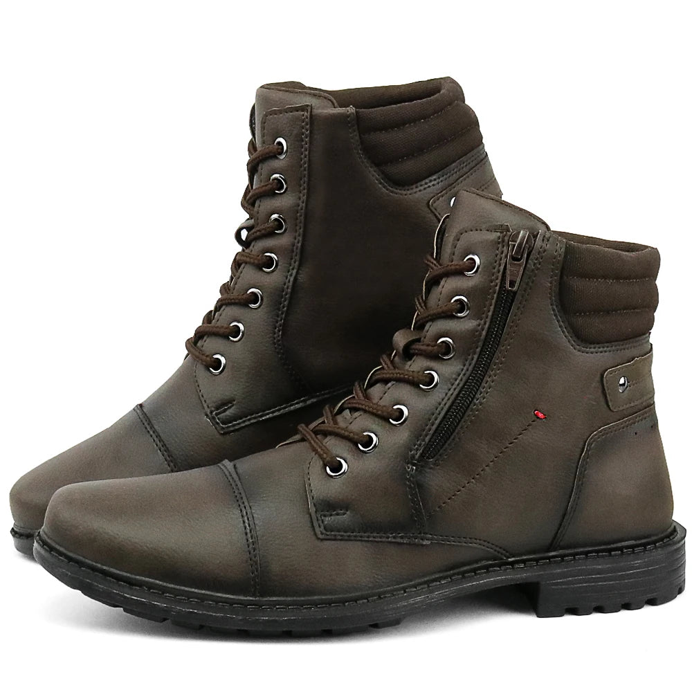 Bota Masculina Casual Adventure Com Zíper Lateral